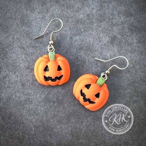Halloween pumpkin earrings - pumpkin,