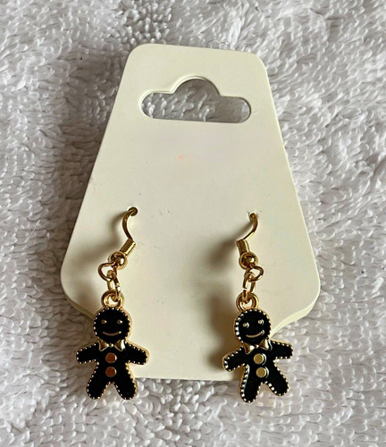 Gold black gingerbread man - gingerbread,