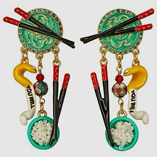 Unique chinese takeout dangle - takeout,