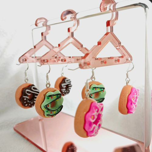 Chunky doughnut drop earrings - chunky,