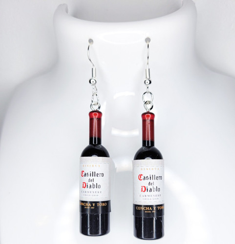Wine bottle dangle - bottle, hook