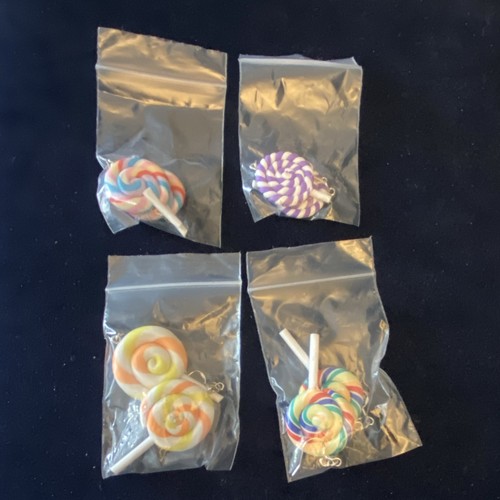 Novelty lollipop earrings - lollipop,