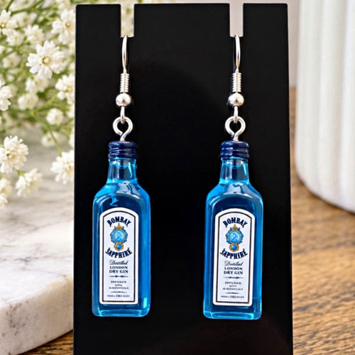 Bombay sapphire bottle - bombay, dangle