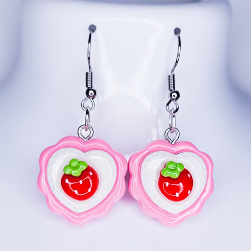 Pink strawberry tarts - strawberry,