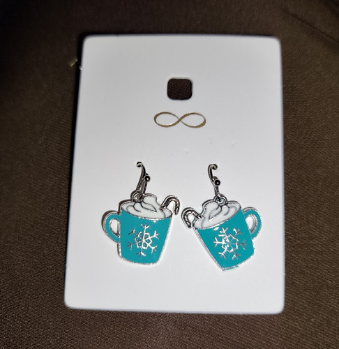 Cup dangle drop earrings - cup,