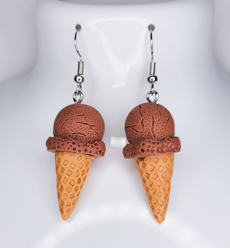 Chocolate ice cream - chocolate, cone