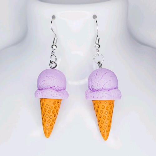 Purple ice cream cone - purple,