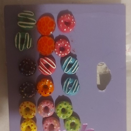 Multicolour plastic donut food - multicolour, donut/food