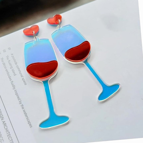 Multicolour acrylic wine glass - multicolour,