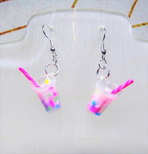 Acrylic drink earrings - acrylic,