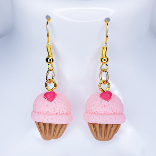 Cupcake dangle drop - cupcake, dangle/drop