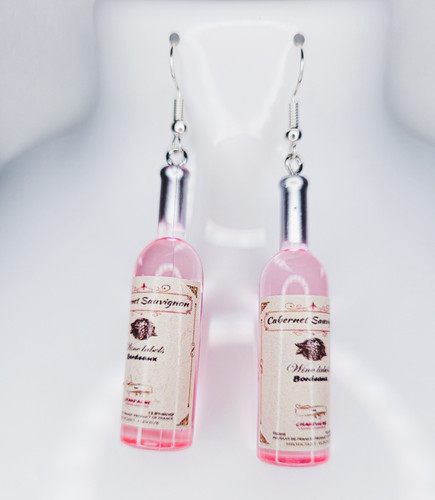 Rose wine bottle - rose, drop