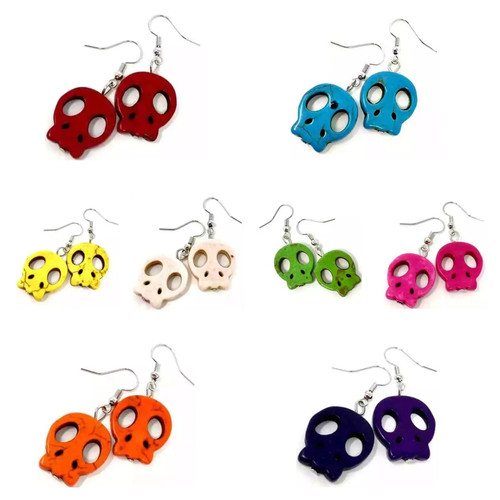 Alchemy gothic skull earrings - alchemy,