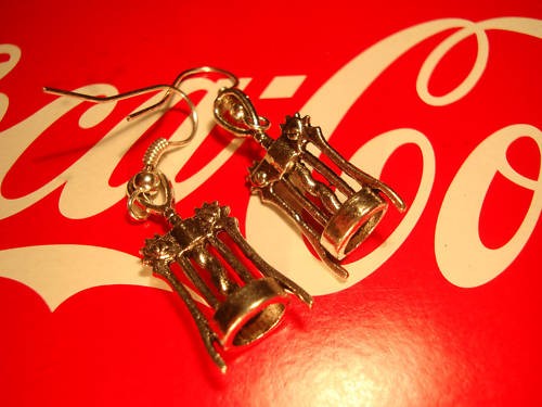 Funky corkscrew earrings - funky,